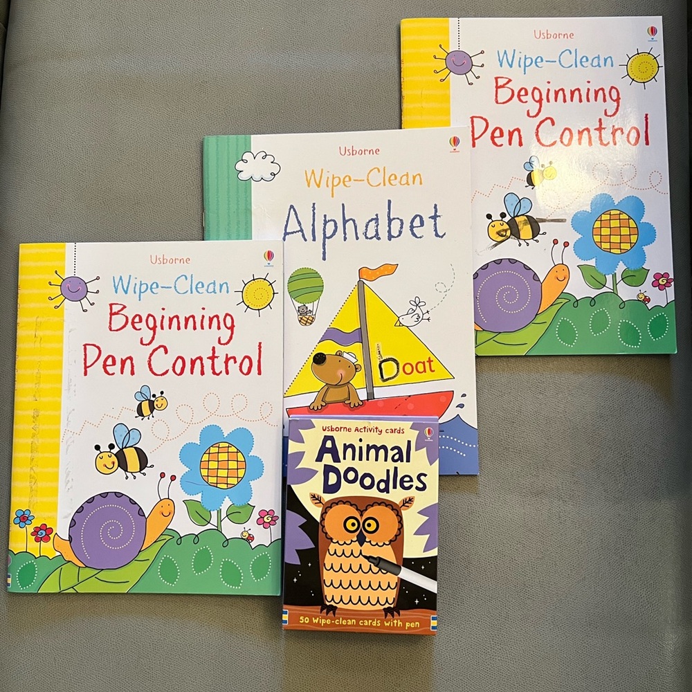 USBORNE - Wipe Clean Books - Used